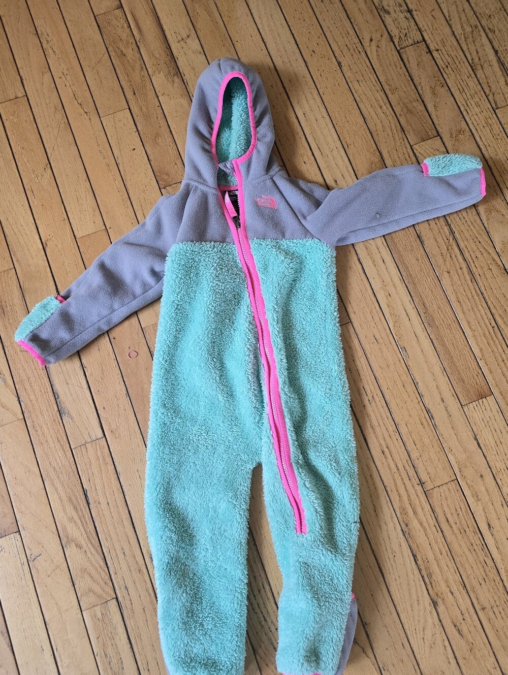 The North Face Kids Hooded Sherpa Onesie Snowsuit Bunting Girls